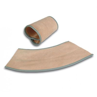 Wrist Protector Sleeves, Chrome Split Leather Piped