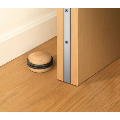 Adhesive Double O-Ring Wooden Door Stop | F2062G