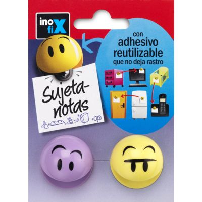 Adhesive Face Paper Holders - Purple/Yellow (Set of 2) | F2143-1
