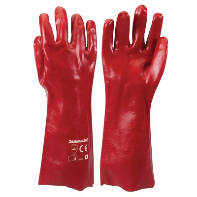  Silverline Red PVC Gauntlets (L 9)