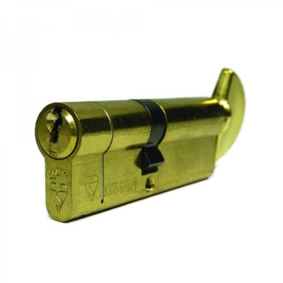 Maximum Security Euro Thumbturn Cylinder - Brass