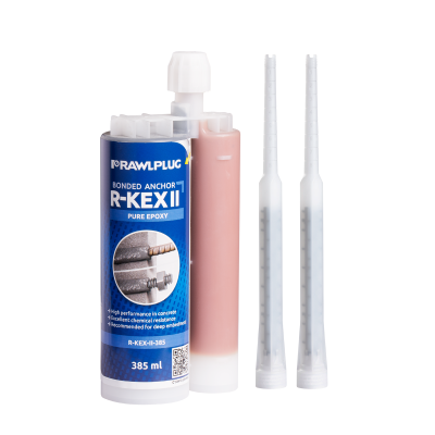 Rawlplug R-KEX II Epoxy Resin with Threaded Rods (385ml) | R8001