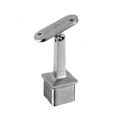 Square Adjustable Handrail Saddle - Flat Support