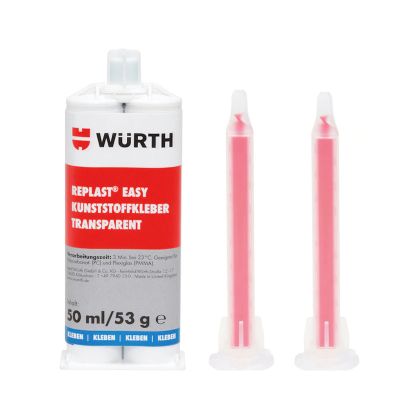 Wurth Replast Easy Transparent Plastic Adhesive (50ml)